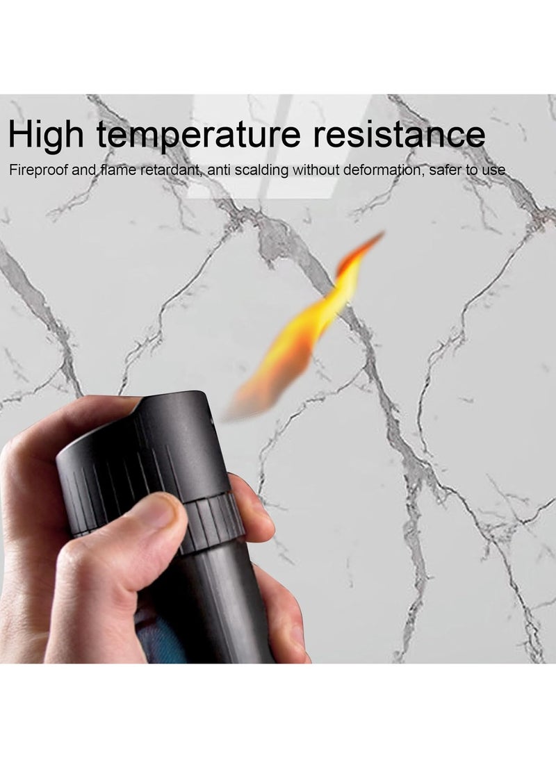 16 قطعة من ملصقات البلاط الرخامي ملصق جداري عتيق للأرضيات للحمام والمطبخ باكسبلاش مقاوم للماء ومضاد للزيت DIY ذاتي اللصق ملصقات جدارية جديدة من PVC لديكور المنزل 15 × 30 بوصة أبيض - Image 4