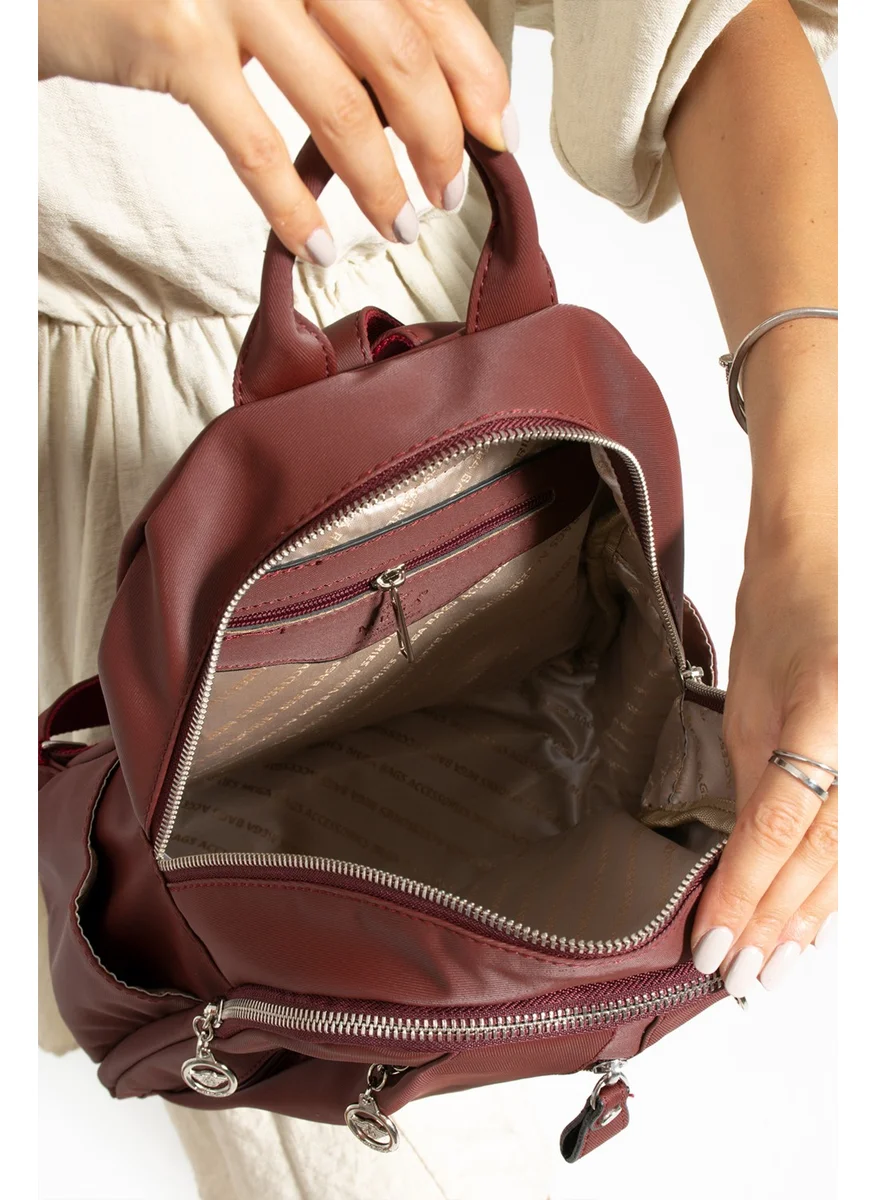 Çanta Trend Bag Trend Women Mega Satin Leather Backpack