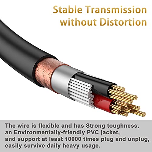 WORLDBOYU Lightning to 1/4 inch 6.35mm TRS Audio Stereo Cable for iPhone12/12 Pro/X/XS/XR/8/7/iPad/iPod, Amplifier, Speaker, Headphone, Mixer 3.3 FT - Image 5