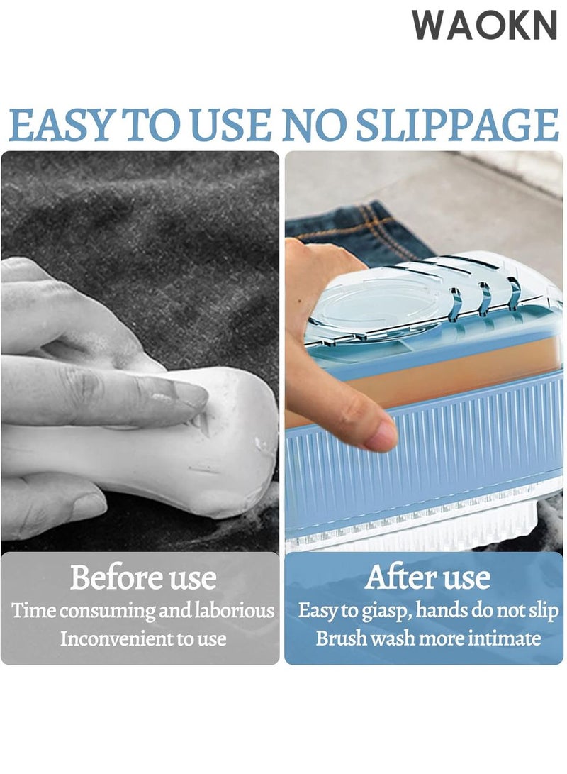 WAOKN Multifunctional Laundry Soap Box for Soap Holder,Portable Scrubbing Soap Dispenser Roller Soap Cleaning Storage Foaming Box for Home Bathroom Kitchen,Laundry Cleaning Brush Soap Box (Blue) - Image 5