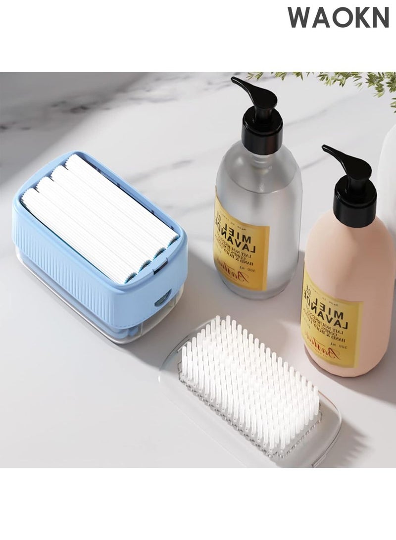 WAOKN Multifunctional Laundry Soap Box for Soap Holder,Portable Scrubbing Soap Dispenser Roller Soap Cleaning Storage Foaming Box for Home Bathroom Kitchen,Laundry Cleaning Brush Soap Box (Blue) - Image 3