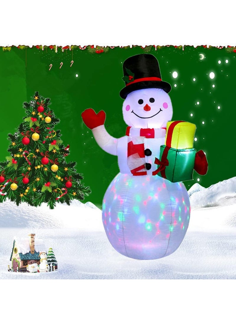 DreamHigh DreamHigh 5 ft Christmas Inflatables Snowman with Built in Rotating LED Lights Garden  Yard Decorations Snowman  - Image 2