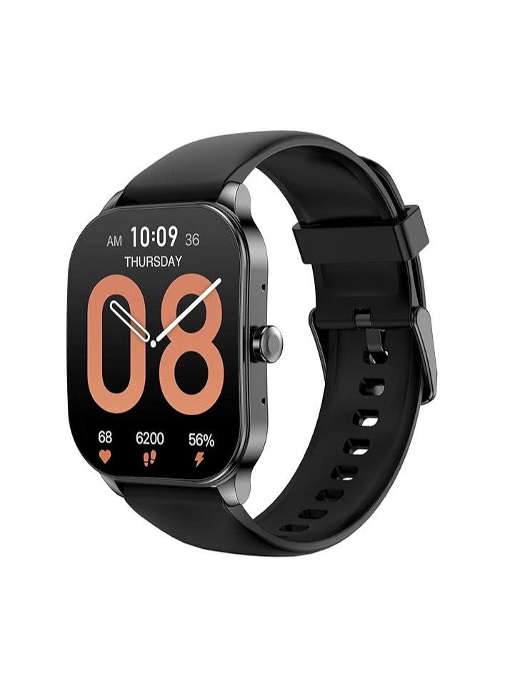 Pop 3S Smart Watch with 1.96" AMOLED Display – Bluetooth Calling, 12-Day Battery Life, AI Voice Assistant, 100+ Sports Modes, 24H Heart Rate & SpO2 Monitor, Music Control, Waterproof Fitness Tracker – Black | 1-Year Manufacturer Warranty  - Image 1