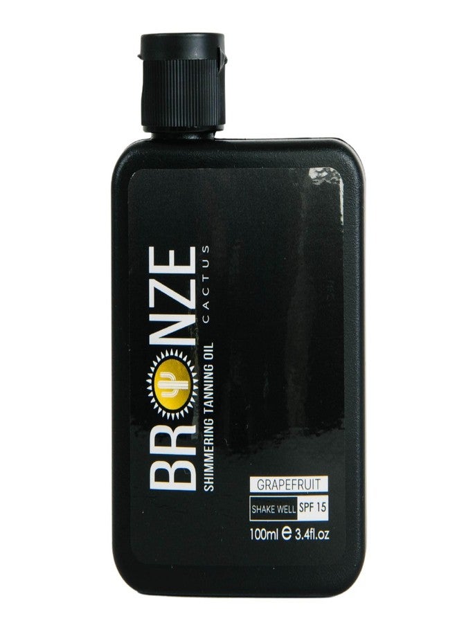 Bronze Cactus Grapefruit Tanning Oil SPF 15 – Vegan, Dermatologist Tested Sun Oil | Broad Spectrum UVA/UVB Protection | Moisturizing Formula for Hydrated Skin & Natural Sun-Kissed Glow | 3.4fl.oz - Image 1