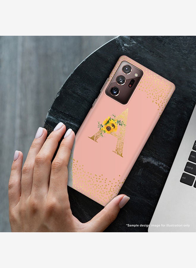 Stylizedd Monogram Slim Cover for Samsung Galaxy Note 20 Ultra Case Custom Initials Letter Floral Pattern Snap Series Mobile Cover Matte Alphabet  - K (Rose Pink) - Image 2