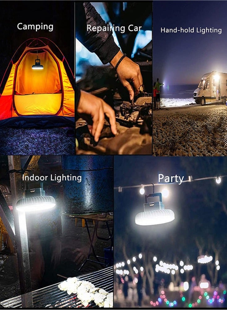 LED Camping Light with Fan Rechargeable Tent Light Emergency Lantern ,2 Light Modes ,3 Wind Speed ,Power Display, Waterproof - Image 3