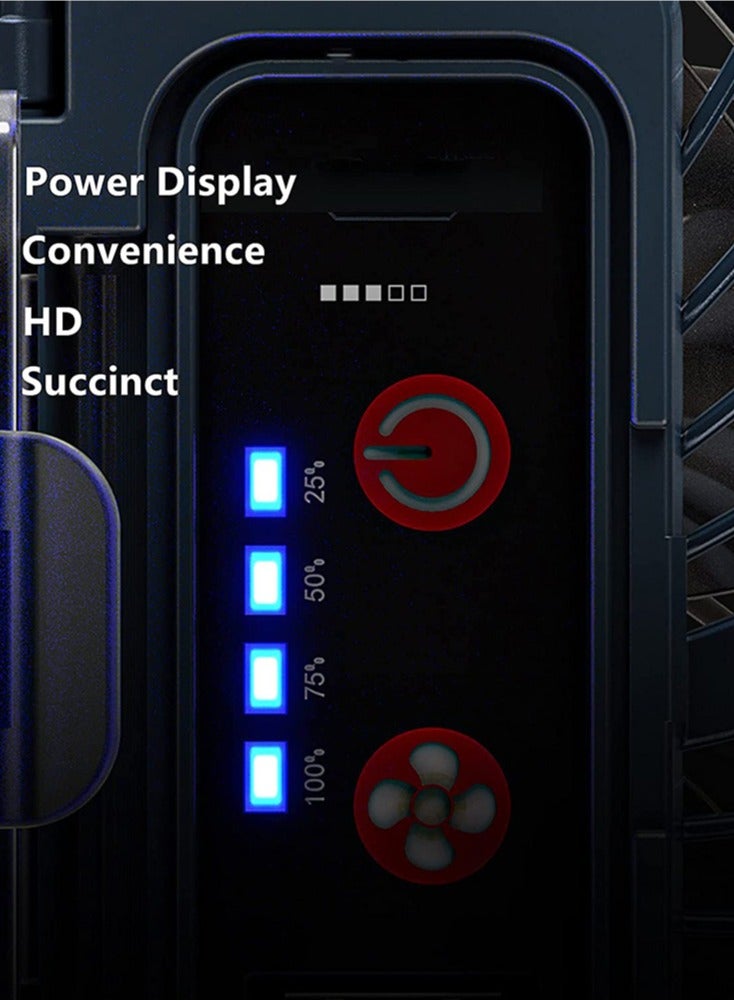 LED Camping Light with Fan Rechargeable Tent Light Emergency Lantern ,2 Light Modes ,3 Wind Speed ,Power Display, Waterproof - Image 4