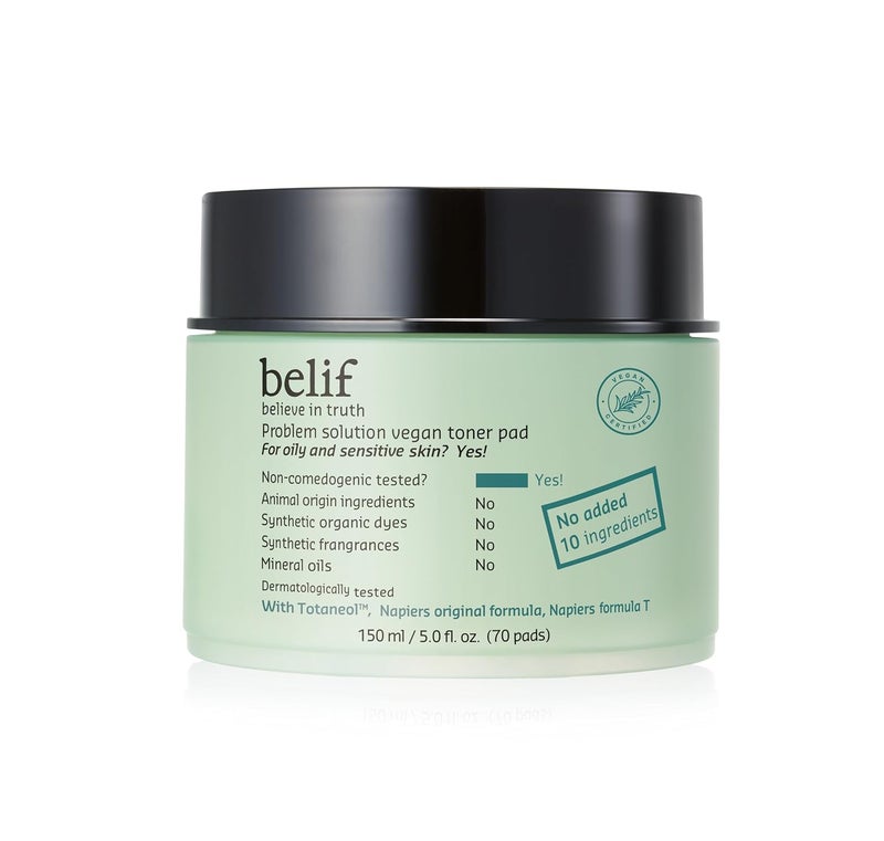 belif problem solution Vegan toner pad 150gm