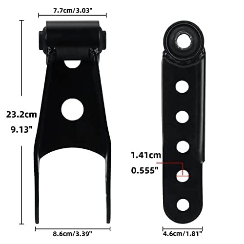 Parfyter 2" Suspension Rear Lowering Shackles Drop Shackle Kit 6400 Compatible with Ford F150 Dodge Ram Chevy Silverado Tahoe GMC Sierra Yukon - Image 4