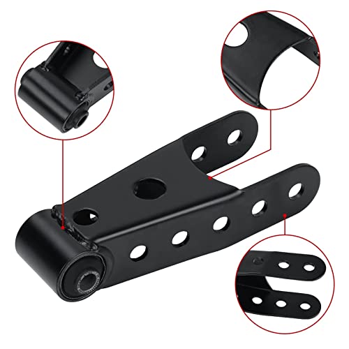 Parfyter 2" Suspension Rear Lowering Shackles Drop Shackle Kit 6400 Compatible with Ford F150 Dodge Ram Chevy Silverado Tahoe GMC Sierra Yukon - Image 5