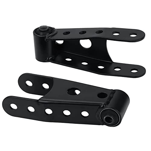 Parfyter 2" Suspension Rear Lowering Shackles Drop Shackle Kit 6400 Compatible with Ford F150 Dodge Ram Chevy Silverado Tahoe GMC Sierra Yukon - Image 1