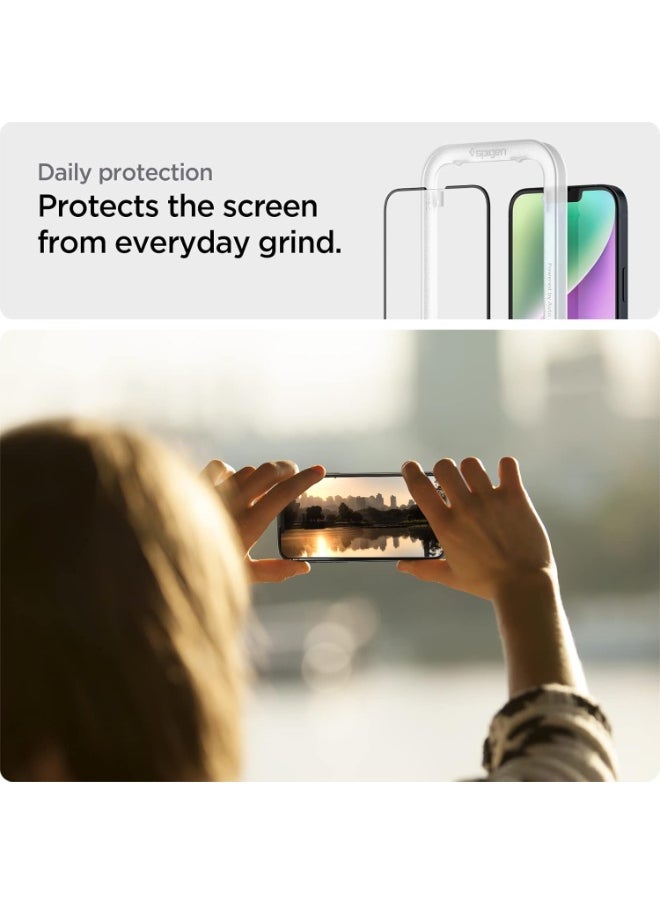 Spigen Glastr Align Master iPhone 16e / 14 / 13 and iPhone 13 Pro (6.1 inch) Screen Protector (2 Pack) Premium Tempered Glass Edge to Edge Protection - Full Cover  - Image 5