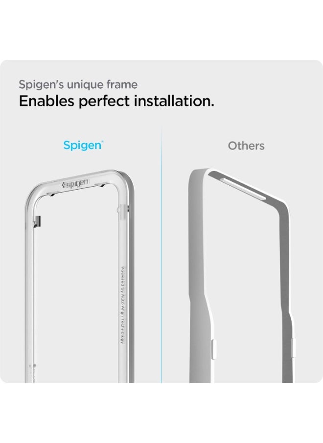 Spigen Glastr Align Master iPhone 16e / 14 / 13 and iPhone 13 Pro (6.1 inch) Screen Protector (2 Pack) Premium Tempered Glass Edge to Edge Protection - Full Cover  - Image 4