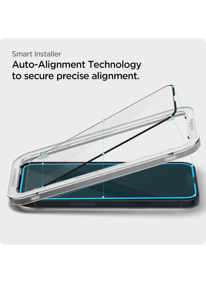 Spigen Glastr Align Master iPhone 16e / 14 / 13 and iPhone 13 Pro (6.1 inch) Screen Protector (2 Pack) Premium Tempered Glass Edge to Edge Protection - Full Cover  - Image 3