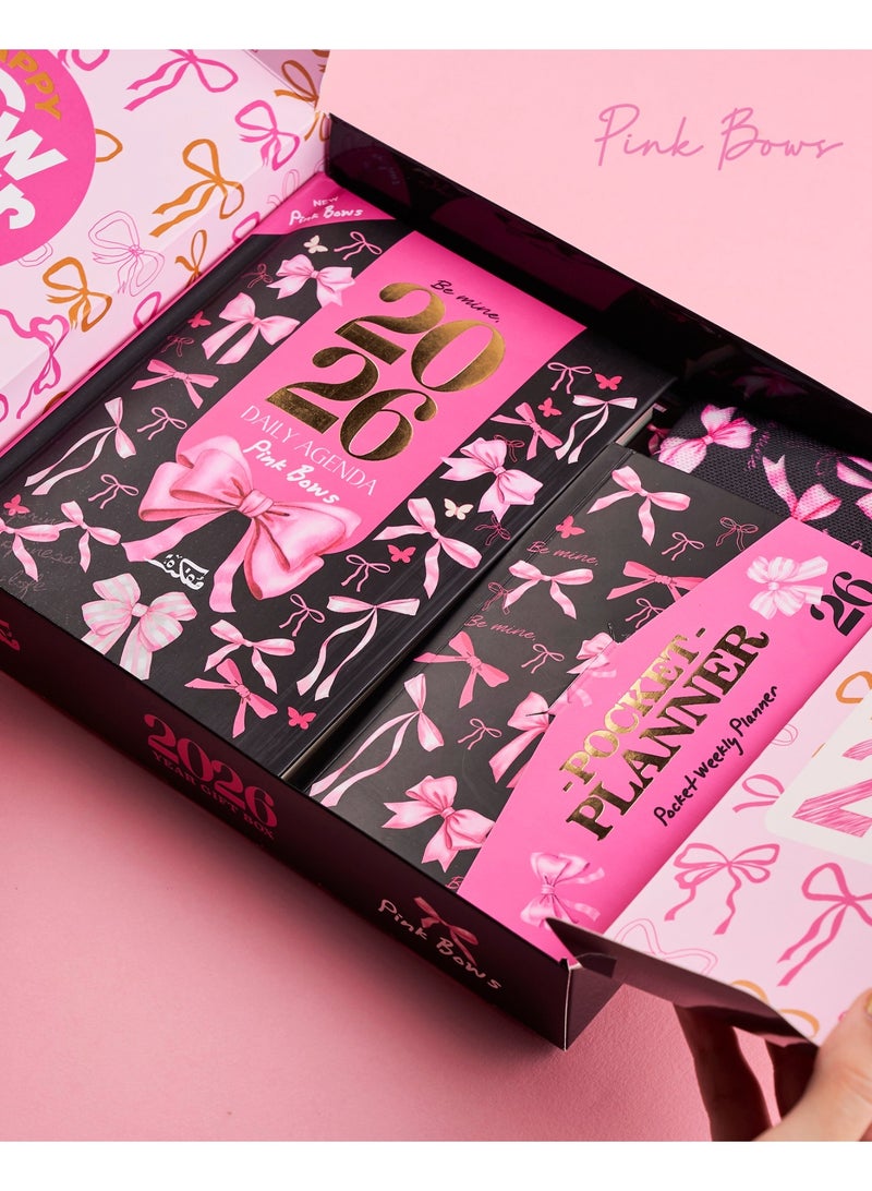 Mofakera Calendar Pink Bow Daily Year Gift Box 2026 ( Agenda ) - Image 5