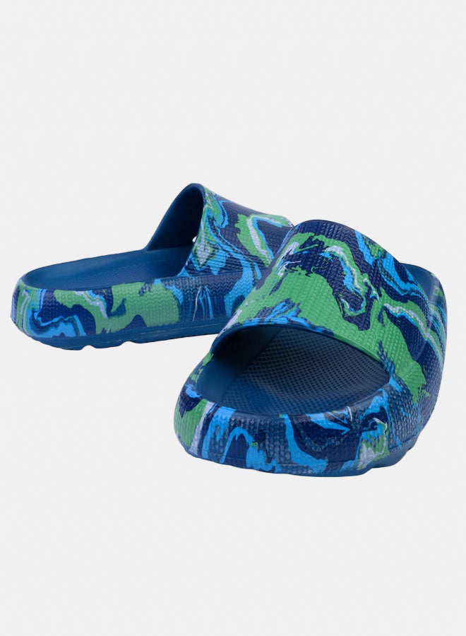 CUBS CUBS Blue/Green Psychedelic Eva Virgo Boys/Men Slide  - Image 4