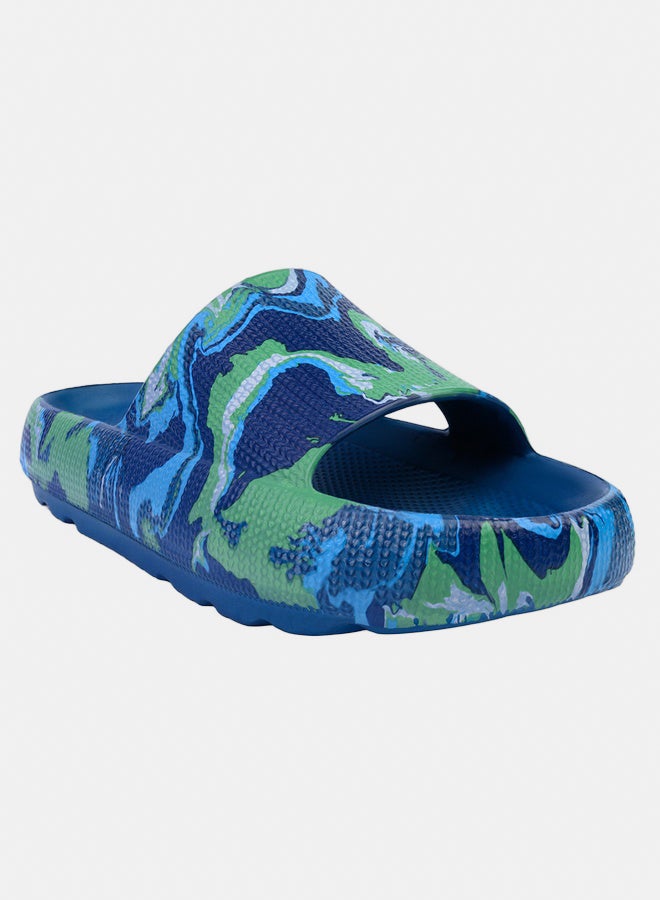 CUBS CUBS Blue/Green Psychedelic Eva Virgo Boys/Men Slide  - Image 3