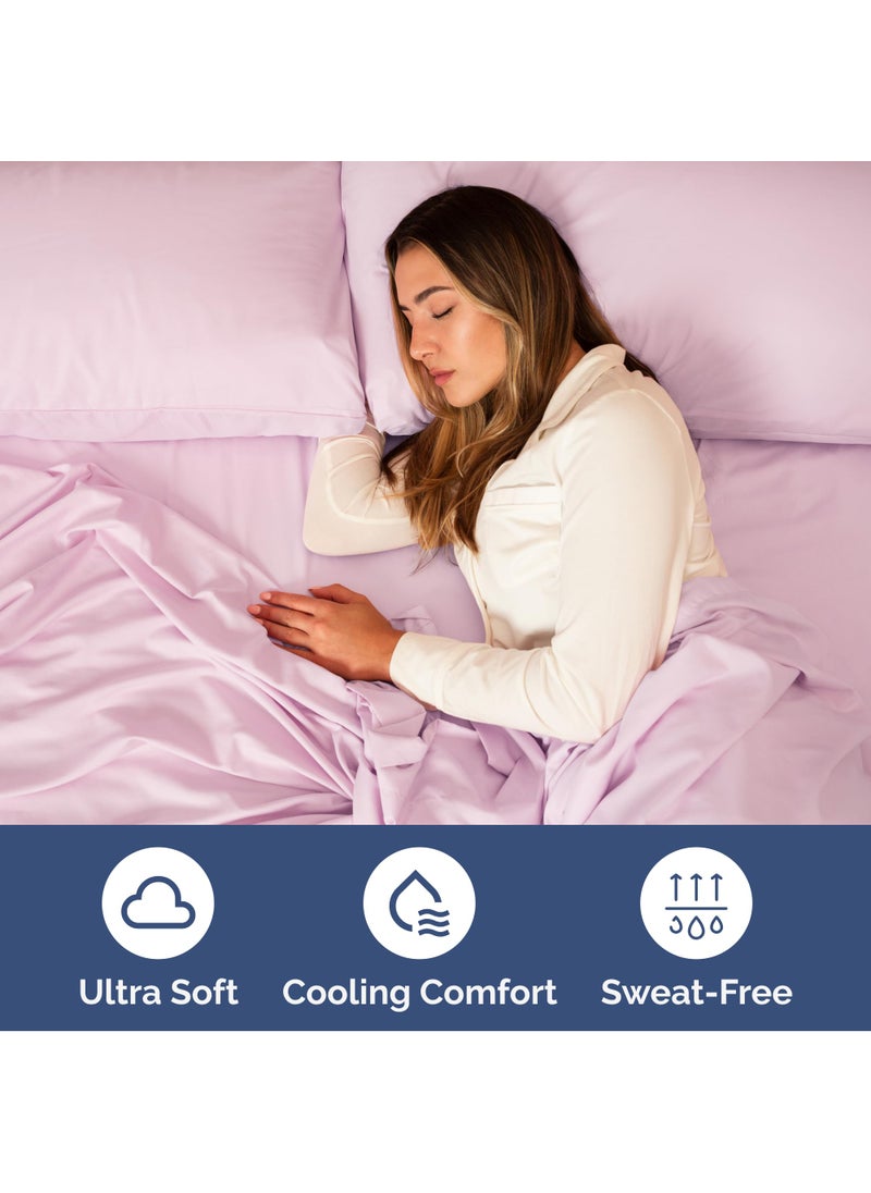 Extra Deep Twin Sheet Set - 4 Piece Breathable & Cooling Sheets - Hotel Luxury Bed Sheets Set - Easy & Secure Fit - Soft  Wrinkle Free & Comfy Sheets Set - Light Pink Sheet Set with Extra Deep Pockets