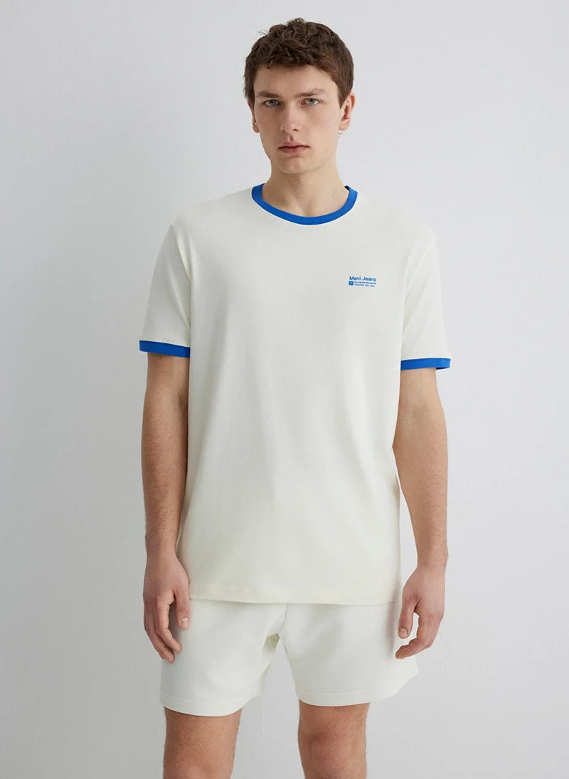 MAVI Printed Ecru T-Shirt