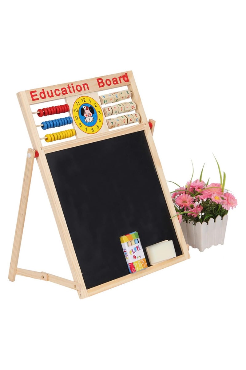 Genie Double Sided Wooden Board for Kids 2 in 1, Whiteboard for Learning Writing and Drawing, Lightweight Kitchen Board  - Image 3