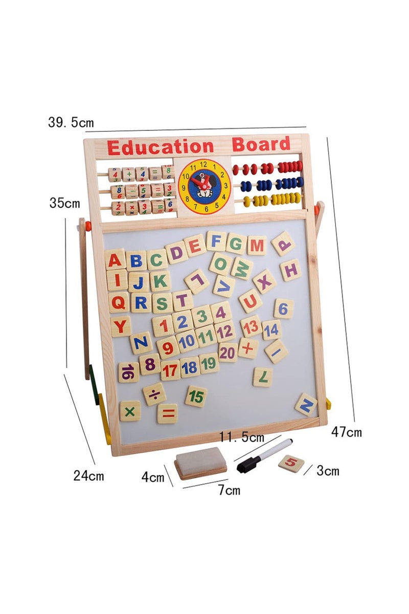 Genie Double Sided Wooden Board for Kids 2 in 1, Whiteboard for Learning Writing and Drawing, Lightweight Kitchen Board  - Image 4