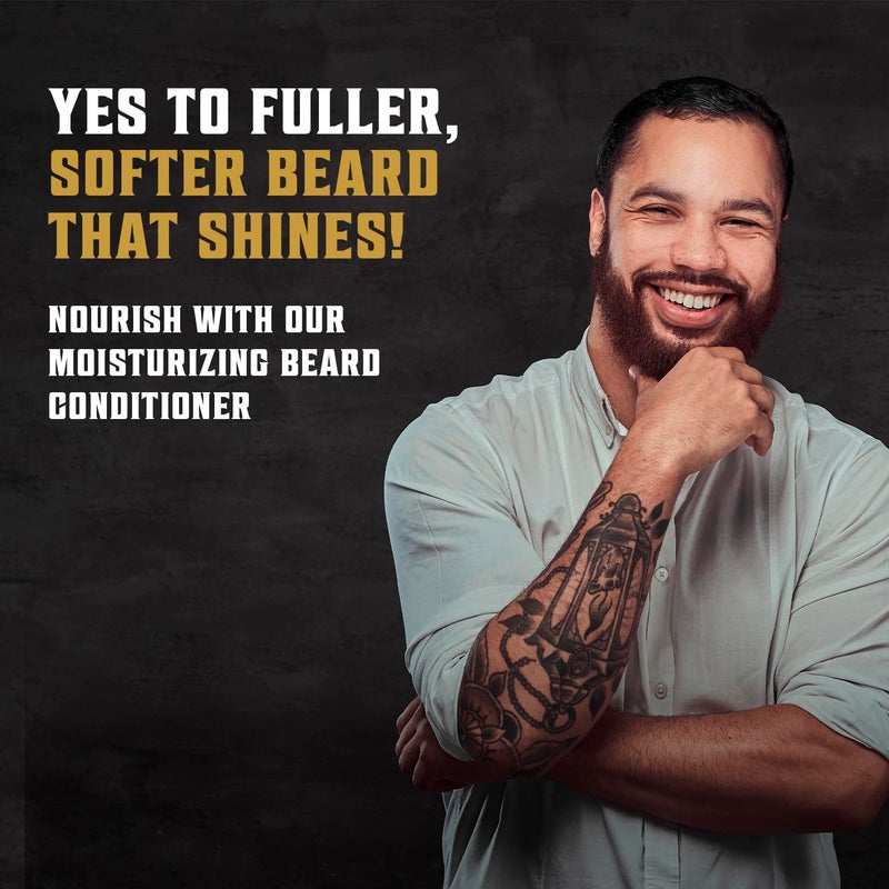 Viking Revolution Beard Wash and Beard Conditioner for Men with Argan Oil and Jojoba Oil - Beard Softener and Strengthener Beard Care Beard Shampoo and Conditioner with Beard Oil (17oz, Sweet Tobacco) - Image 3