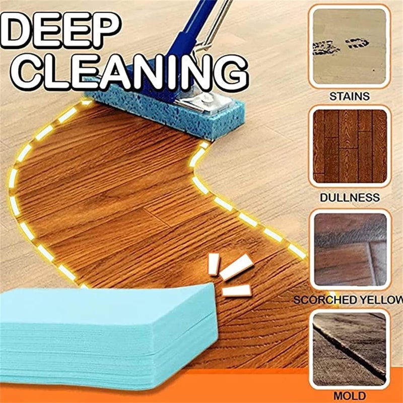 woobles Multifunctional Floor Cleaning Slice Nml, Multifunctional Floor Cleaner Ground Stain Remover, Floor Cleaning Tablets Sheets, Concentrated Soluble Cleaning Slice (60pcs, Purple) 60pcs Purple - Image 3