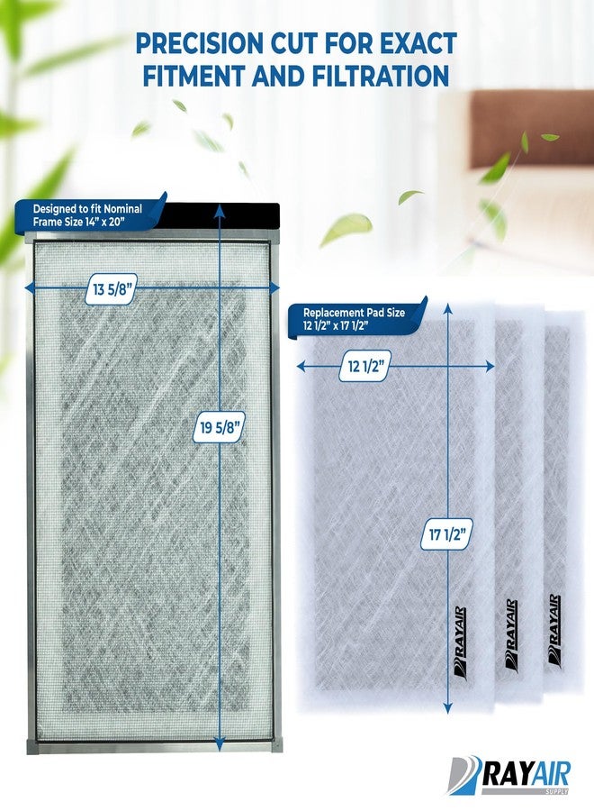 RAYAIR SUPPLY 14x20 Replacement Filter Pads Compatible with SolaceAir Air Cleaner 14x20 Refills (3 Pack) WHITE - Image 3