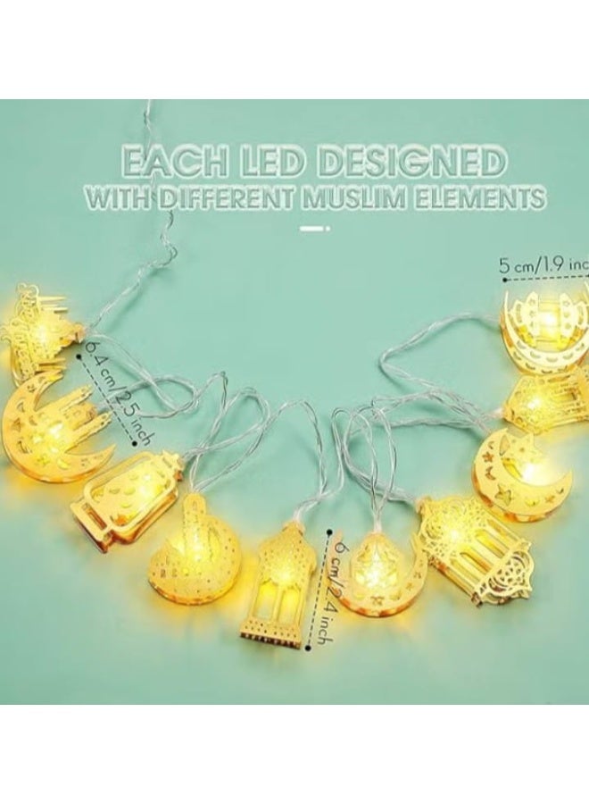 Set of 10 LED lanterns for Ramadan decorations - Image 2
