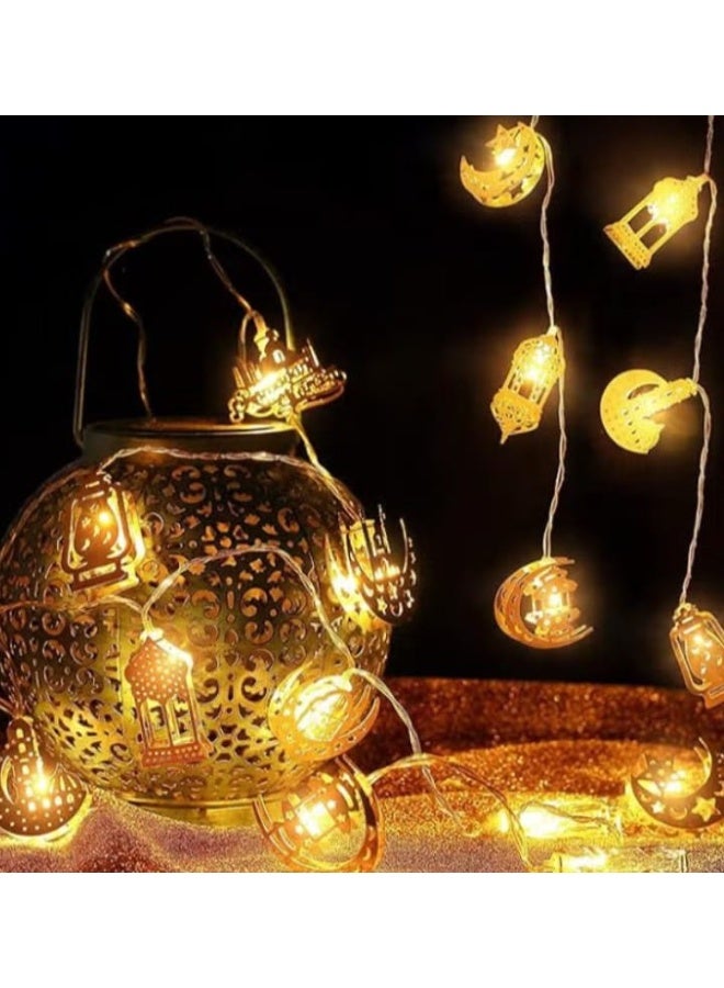 Set of 10 LED lanterns for Ramadan decorations - Image 3