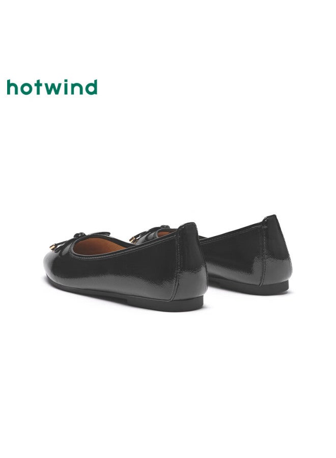 Hotwind Women's Spring Autumn French Square Toe Slip-on Soft Sole Flats Mall Same Style - Image 2