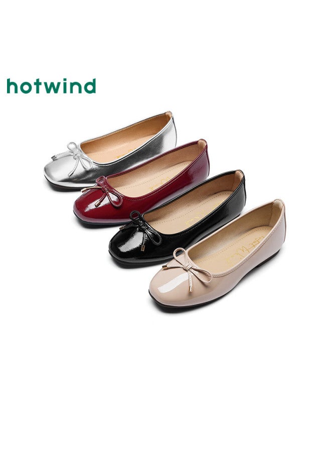 Hotwind Women's Spring Autumn French Square Toe Slip-on Soft Sole Flats Mall Same Style - Image 1