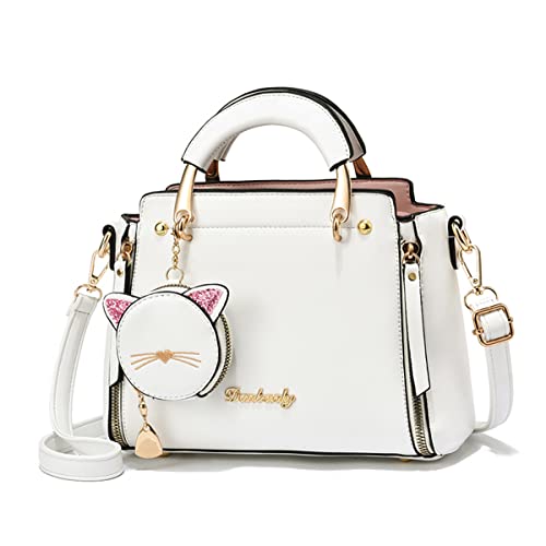 Xiaoyu Fashion Purses and Handbags for Women Ladies Crossbody Bags Top Handle Satchel Shoulder Bags Small Totes (White) - Image 1