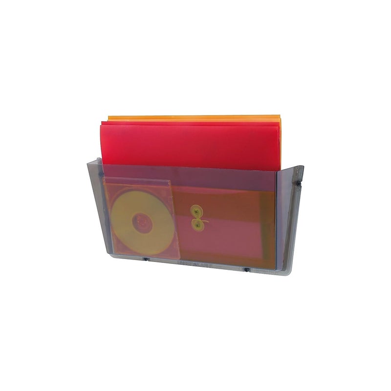 Deflecto Unbreakable DocuPocket, Wall File Organizer, Letter Size, Smoke, Single Pocket, 14.5" x 3" x 6.5" (63202) - Image 3