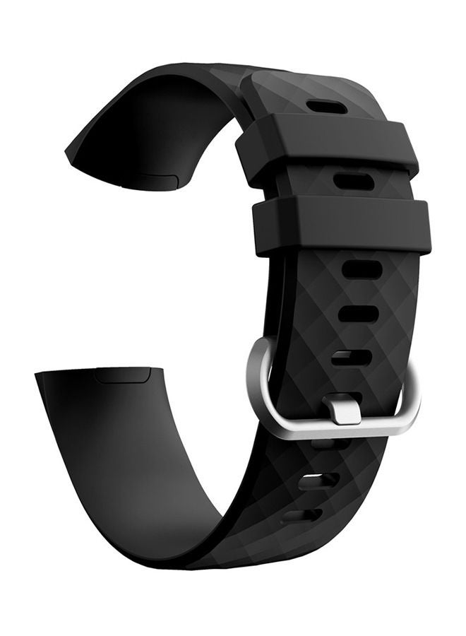 NIBEMINENT Replacement Strap Band For Fitbit Charge 3 Black  - Image 1