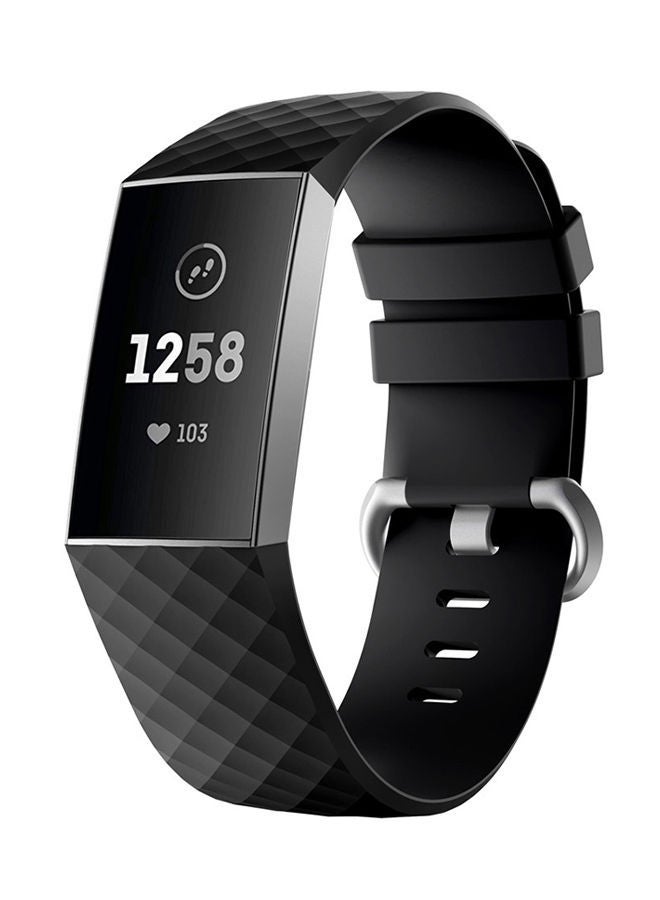 NIBEMINENT Replacement Strap Band For Fitbit Charge 3 Black  - Image 4