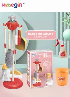 MEBEGIN 8 PCS Household Tools Cleaning Toys Play Set Pretend Play Set Educational Durable Housekeeping Broom, Dustpan, Mops, Pretend Household Gift for Toddlers Boys Girls  - Image 5