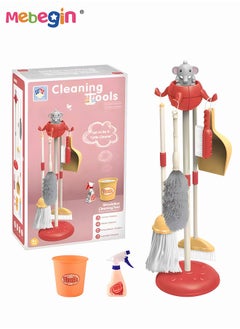 MEBEGIN 8 PCS Household Tools Cleaning Toys Play Set Pretend Play Set Educational Durable Housekeeping Broom, Dustpan, Mops, Pretend Household Gift for Toddlers Boys Girls  - Image 2