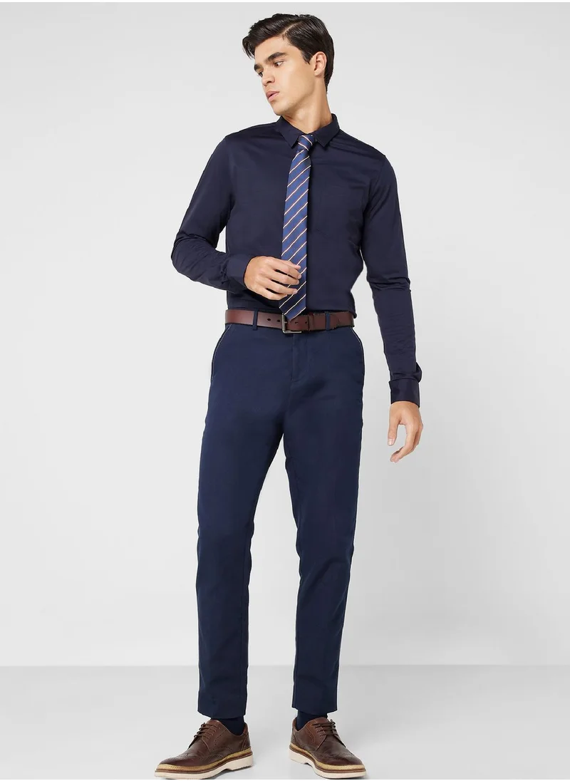 Robert Wood Mens Knitted Fab Full Sleeve Shirt