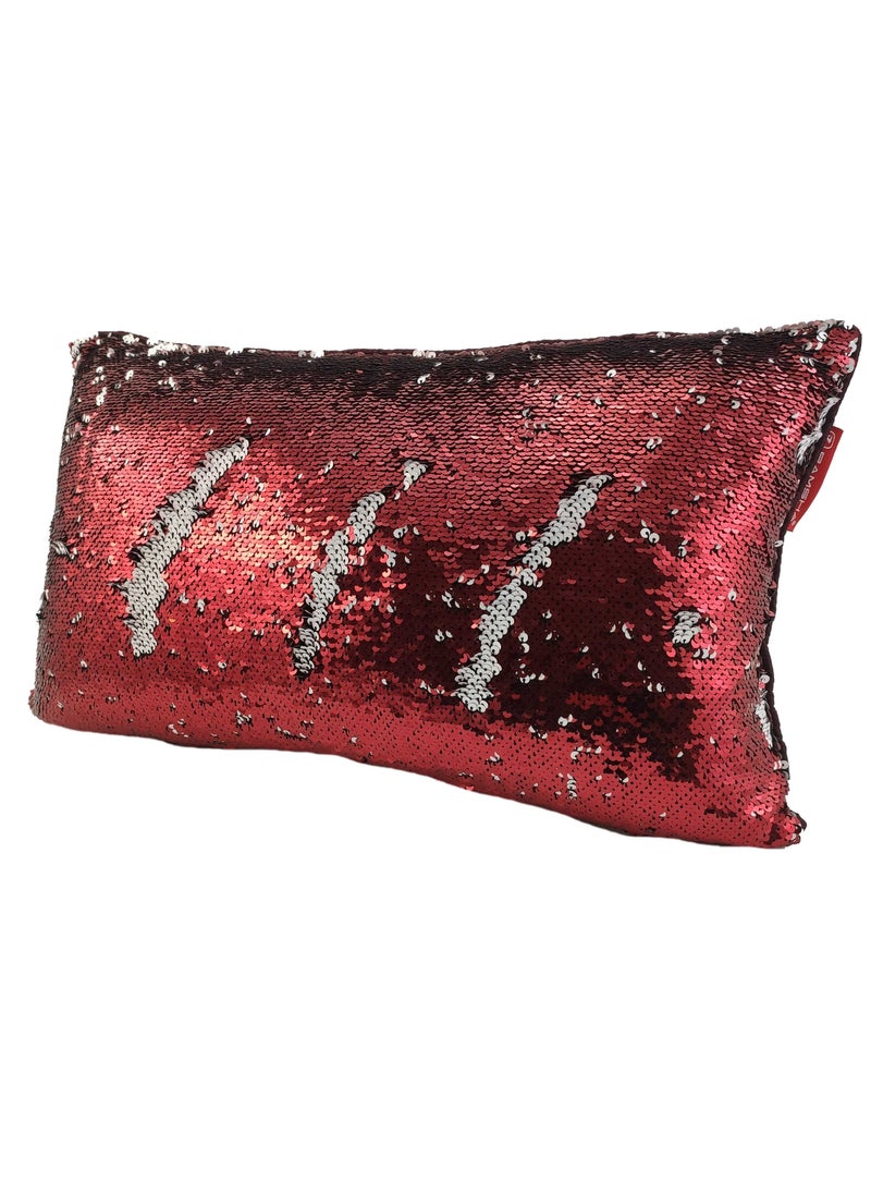 Red & Silver Color Polyester Cushion with Filler for Sofa, Bed, Living Room - CS 085 sofa cushion with insert 30x50cm - pzsku/ZACACFEAB99676F908A70Z/45/_/1732605250/048e0ddc-8f6b-4ee0-9324-8f771a98530a