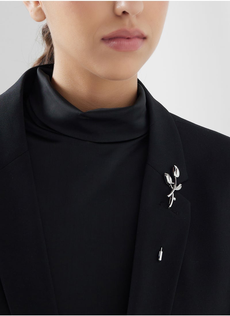 ELLA Floral  Diamante Brooch  - Image 4