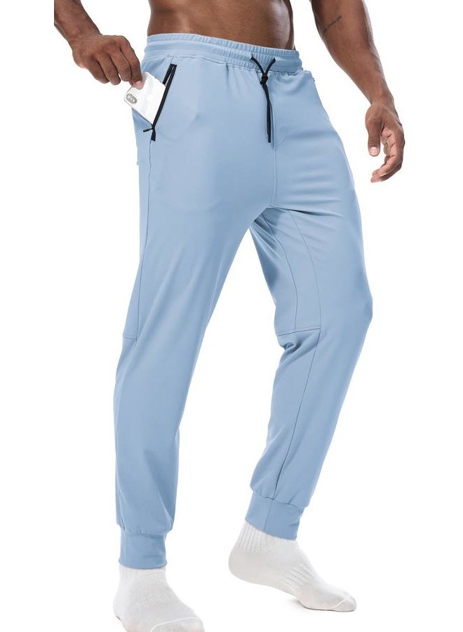 Surenow Men's Workout Athletic Pants Running Lightweight Lounge Gym Sweatpants for Men Track Casual Pant with Zipper Pockets - Image 1