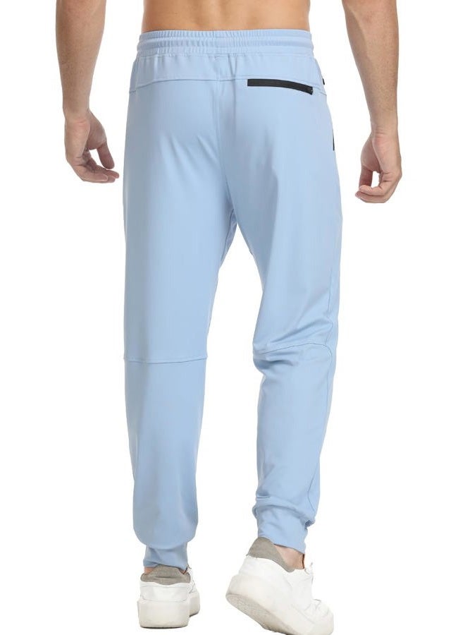 Surenow Men's Workout Athletic Pants Running Lightweight Lounge Gym Sweatpants for Men Track Casual Pant with Zipper Pockets - Image 2