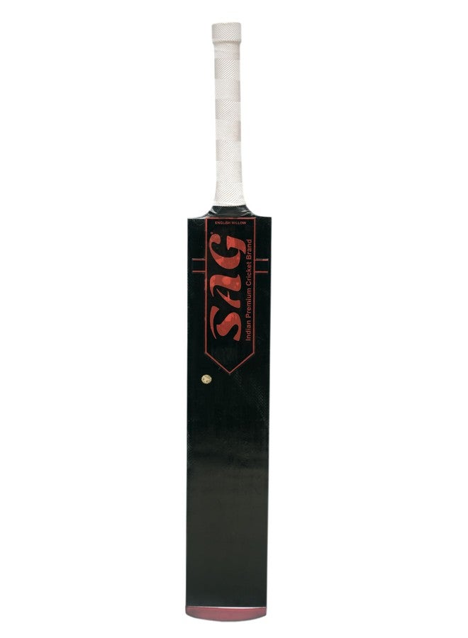 SAG Monsoon Special Kashmir Willow Hard Tennis Cricket Bat | Waterproof | Singapore Cane Handle | Crafted from Kashmir Willow | Full Size Lightweight | Power Hitting (35 inch) - Image 1