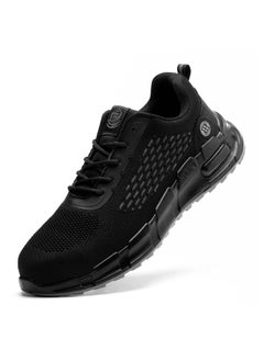NIBEMINENT Men's Steel Toe Work Safety Shoes, Puncture Proof Anti-skid Work Shoes, Lightweight Breathable Industrial Construction Sneakers  - Image 4