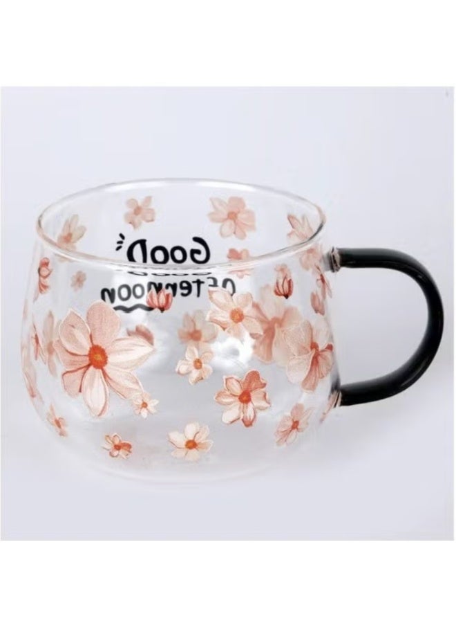 Good Afternoon Heat Resistant Tea, Coffee and Cold Drinks Glass Mug - Image 2
