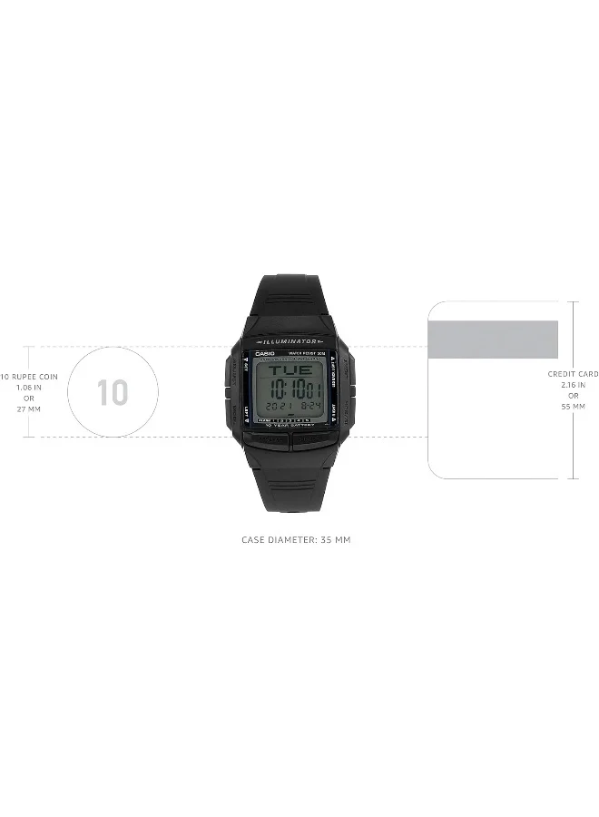 CASIO Casio Men's Watch - DB-36-1AVDF Grey Dial, Black Band