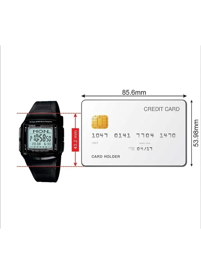 CASIO Casio Men's Watch - DB-36-1AVDF Grey Dial, Black Band