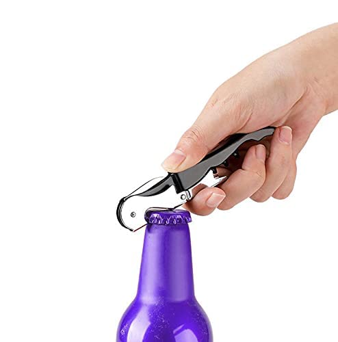 abrazo Wine Corkscrew Knife Bottle Opener with Foil Cutter (Set of 4 Pieces) - Image 4