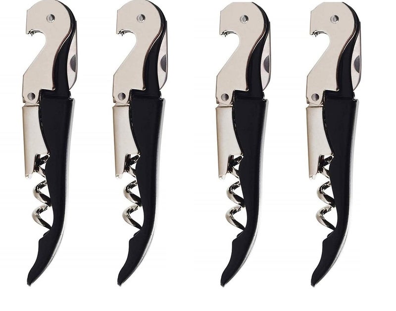 abrazo Wine Corkscrew Knife Bottle Opener with Foil Cutter (Set of 4 Pieces) - Image 1